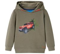 Kinder-Kapuzenpullover Khaki 116