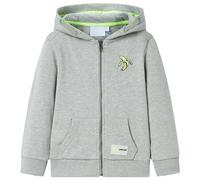 Kinder-Kapuzenpullover mit Reißverschluss Helles Khaki Melange 104