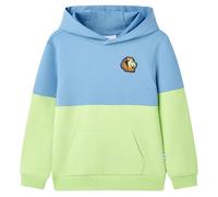Kinder-Kapuzenpullover Blau und Zartgelb 116
