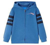 vidaXL Kinder Kapuzenpullover Reißverschluss Skateboard Pullover Sweatshirt Blau 104