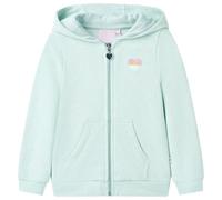 vidaXL Kinder-Kapuzenpullover mit Reißverschluss Helles Minzgrün Größe 92