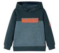 vidaXL Kinder Kapuzenpullover Winner-Aufdruck Hoodie Sweatshirt Pullover Dunkelgrün 128