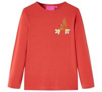 Kinder-Langarmshirt Dunkelrot 116
