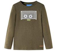 vidaXL Kinder-Langarmshirt Khaki Melange 104
