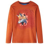 Kinder-Langarmshirt Rostbraun 92