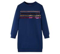 vidaXL Kinder-Pulloverkleid mit Streifen aus Pailletten Sweatshirt Kleid Marineblau 92