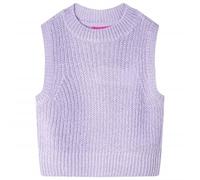 vidaXL Kinder Strickweste – Gestrickt Ärmellos Helllila Größe 104