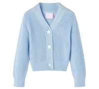 vidaXL Kinder-Strickjacke Mädchen Langarm Pullover Kinderjacke Jacke Pulli Blau 116