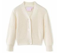 vidaXL Kinder-Strickjacke V-Ausschnitt Schneeweiß Größe 104