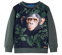 Kinder-Sweatshirt Dunkles Khaki 140