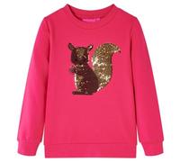 Kinder-Sweatshirt Knallrosa 104
