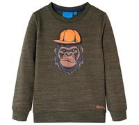 Kinder-Sweatshirt Dunkelkhaki Melange 104