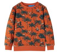 vidaXL Kinder-Sweatshirt Pullover Rundhalsausschnitt Langarm Helles Rostbraun 116
