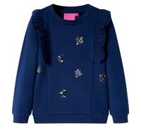 Kinder-Sweatshirt Herzmuster Langarmshirt Pullover Pulli Shirt Marineblau 116