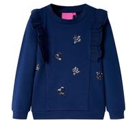 vidaXL Kinder-Sweatshirt Herzmuster Langarmshirt Pullover Pulli Shirt Marineblau 128