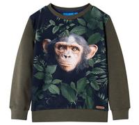 vidaXL Kinder-Sweatshirt Pullover Langarm Rundhalsausschnitt Jungen Khaki 104