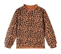vidaXL Kinder Sweatshirt Leopardenmuster Langarmshirt Pullover Pulli Heller Cognac 104
