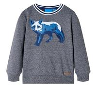 Kinder-Sweatshirt Marineblau Melange 104
