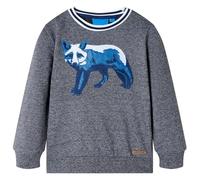 Kinder-Sweatshirt Marineblau Melange 116
