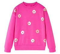 Kinder-Sweatshirt Pink mit Blumenmuster Größe 104 - 104 / Pink
