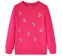 Kinder-Sweatshirt Knallrosa 128