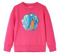 Kinder-Sweatshirt Knallrosa 128