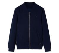 vidaXL Kinder-Sweatshirt mit Reißverschluss Langarmshirt Pullover Pulli Marineblau 104