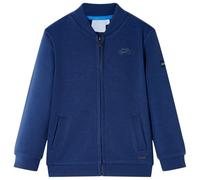 vidaXL Kinder-Sweatshirt mit Reißverschluss Langarm Marineblau Größe 104