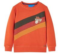 vidaXL Kinder-Sweatshirt Pullover Langarm Rundhalsausschnitt Jungen Orange Größe 116