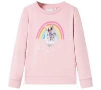 vidaXL Kinder Sweatshirt Pullover Pulli Langarm Rundhalsausschnitt Mädchen Hellrosa 128