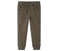 vidaXL Kinder Trainingshose Jogginghose Fitnesshose Sporthose Dunkles Khaki Melange 104