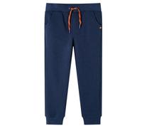 vidaXL Kinder Trainingshose Jogginghose Fitnesshose Sporthose Marineblau Melange 92