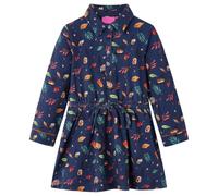 Kinderkleid mit Langen Ärmeln Marineblau 140