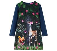 Kinderkleid mit Langen Ärmeln Marineblau 128