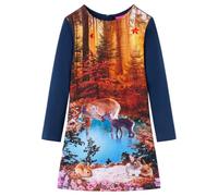 Kinderkleid mit Langen Ärmeln Marineblau 128