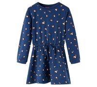 Kinderkleid mit Langen Ärmeln Marineblau 128