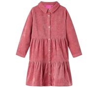 vidaXL Kinderkleid mit langen Ärmeln Cord Altrosa Größe 104