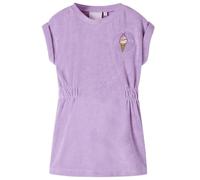 vidaXL Kinderkleid Rundhalsausschnitt Mädchen Kinder Kleid Mädchenkleid Lila 104