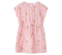 vidaXL Kinderkleid Taillenband Welpen Frucht-Motiv Kinder Kleid Mädchen Hellorange 116