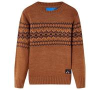 Kinderpullover Gestrickt Cognac 128