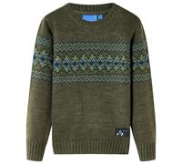 vidaXL Kinderpullover Gestrickt Khaki 104