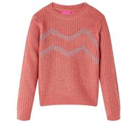Kinderpullover Gestrickt Mittelrosa 140