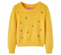 Kinderpullover Gestrickt Ocker 140