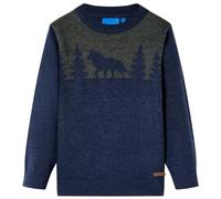 Kinderpullover Gestrickt Marineblau 116