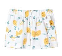 vidaXL Kindershorts mit Zitronen Knielang Kinder Shorts Kurze Hose Kinderhose Ecru 128