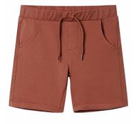 vidaXL Kindershorts mit Kordelzug und Taschen – kurze Sommerhose Braun Größe 128