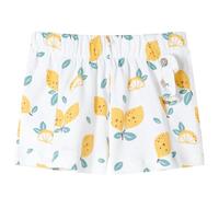 vidaXL Kindershorts mit Zitronen Knielang Kinder Shorts Kurze Hose Kinderhose Ecru 128