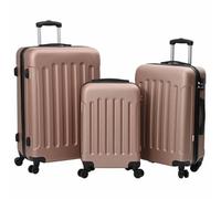 vidaXL Kofferset 3 Teile Hartschalen Rosa Gold 20” 24” 28” ABS