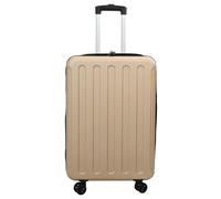 vidaXL Koffer in Champagnerfarbe mit wasserabweisendem Material und Rollen, kompakte Abmessungen 34 x 23 x 55,5 cm