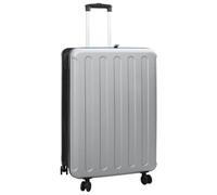 vidaXL Silberner Faltbarer Koffer mit wasserabweisendem Material, glatten Rollen, kompakten Abmessungen 50 x 30 x 76 cm, perfekt für Reisen und sicheres Kombinationsschloss. Polycarbonat Gepäck